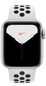 Apple Watch Watch Nike+ 5, 40 мм, корпус из алюминия цвета «серебристый», спортивный ремешок Nike цвета чистая платина/черный